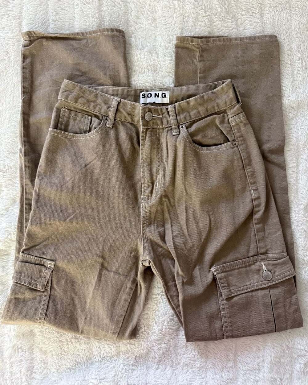 S.O.N.G. Cargo Pants Size 3/26 Brown Cotton